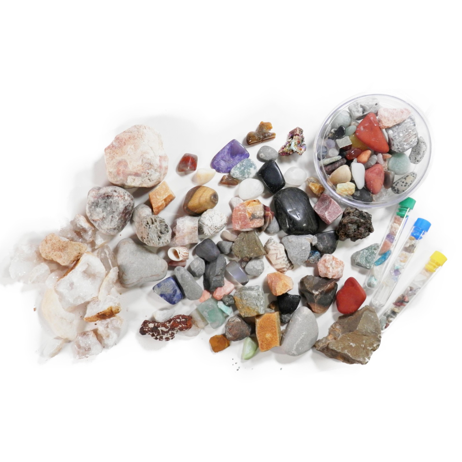 Assorted Gemstone & Agate Rock Lot Polished & Unpolished Loose Multiple Sizes