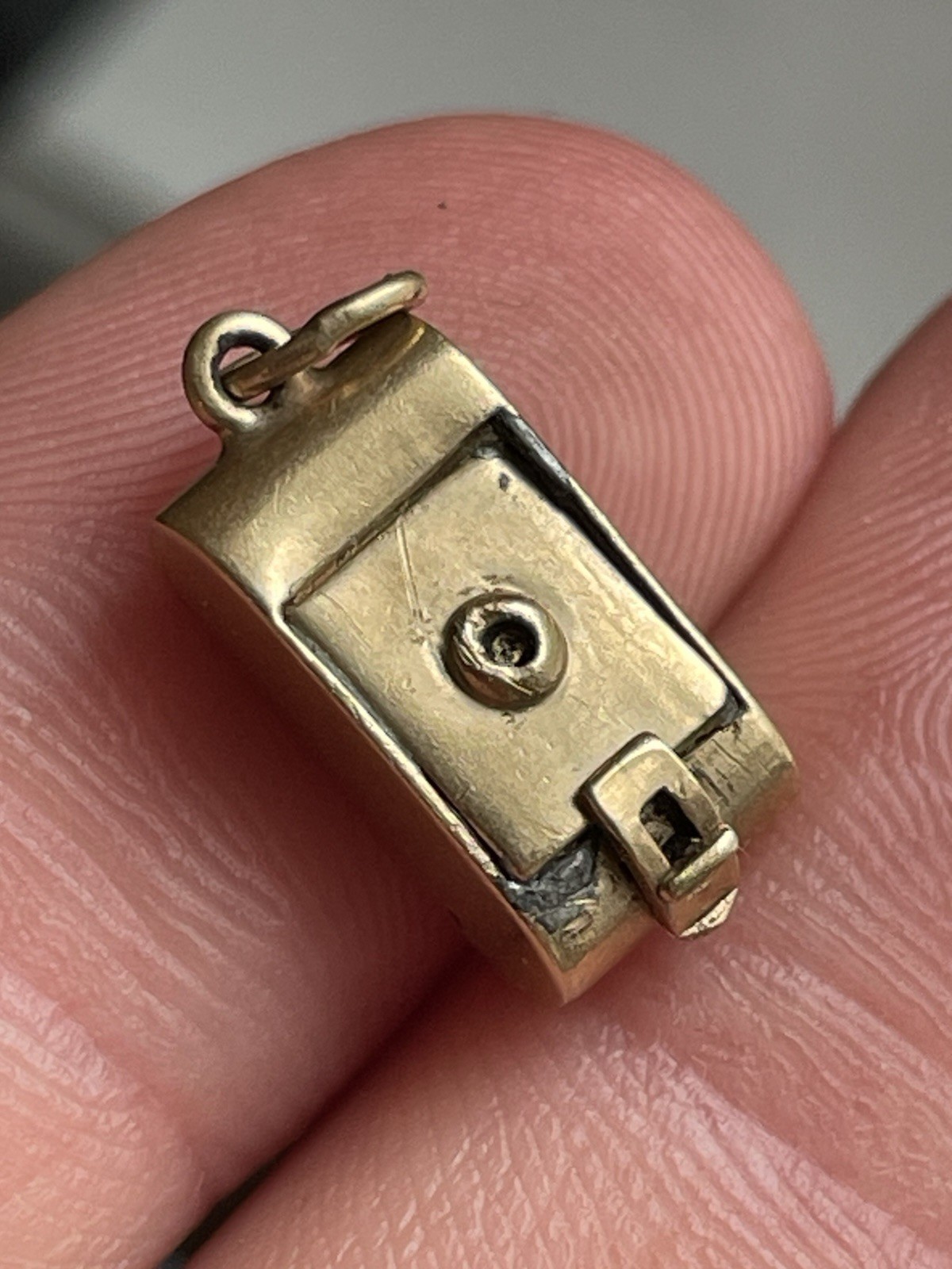 Vintage Solid 10k Gold Charm ~ Mechanical Antique Camera 2g ~ Estate Fresh!