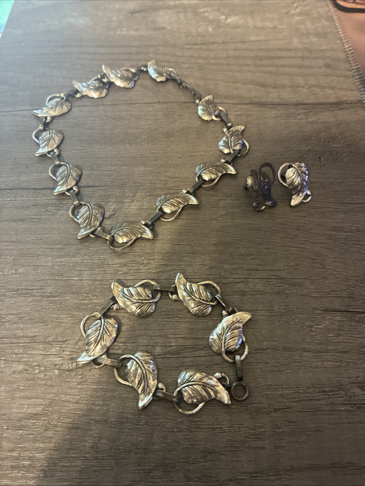 Vintage Dane Craft .925 Steeling Set, Necklace Bracelet & Earrings 66 Grams