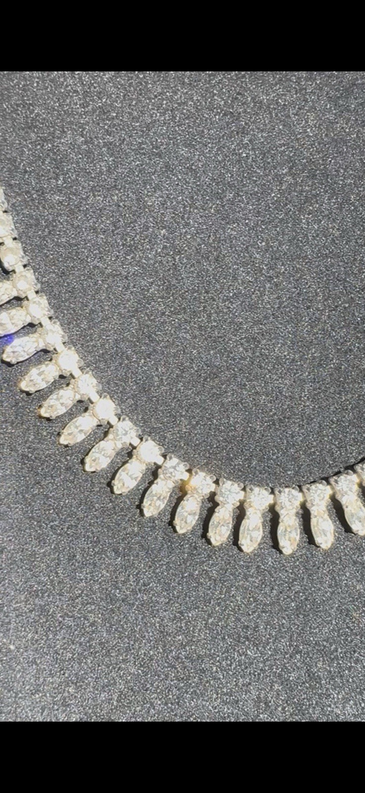 Vintage – 1950s – Rhinestone- Necklace- Signed B David- 17”-please See pictures