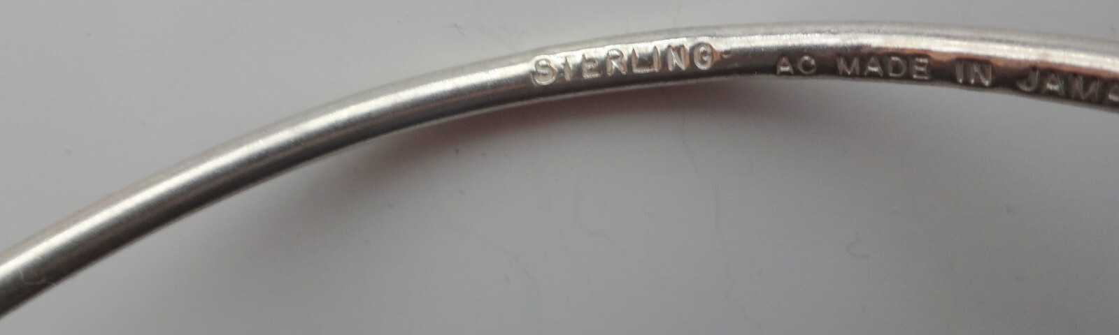 Vtg African Blackamoor Sterling Tribal Bypass Cuff Bracelet Jamaica Signed W.I.