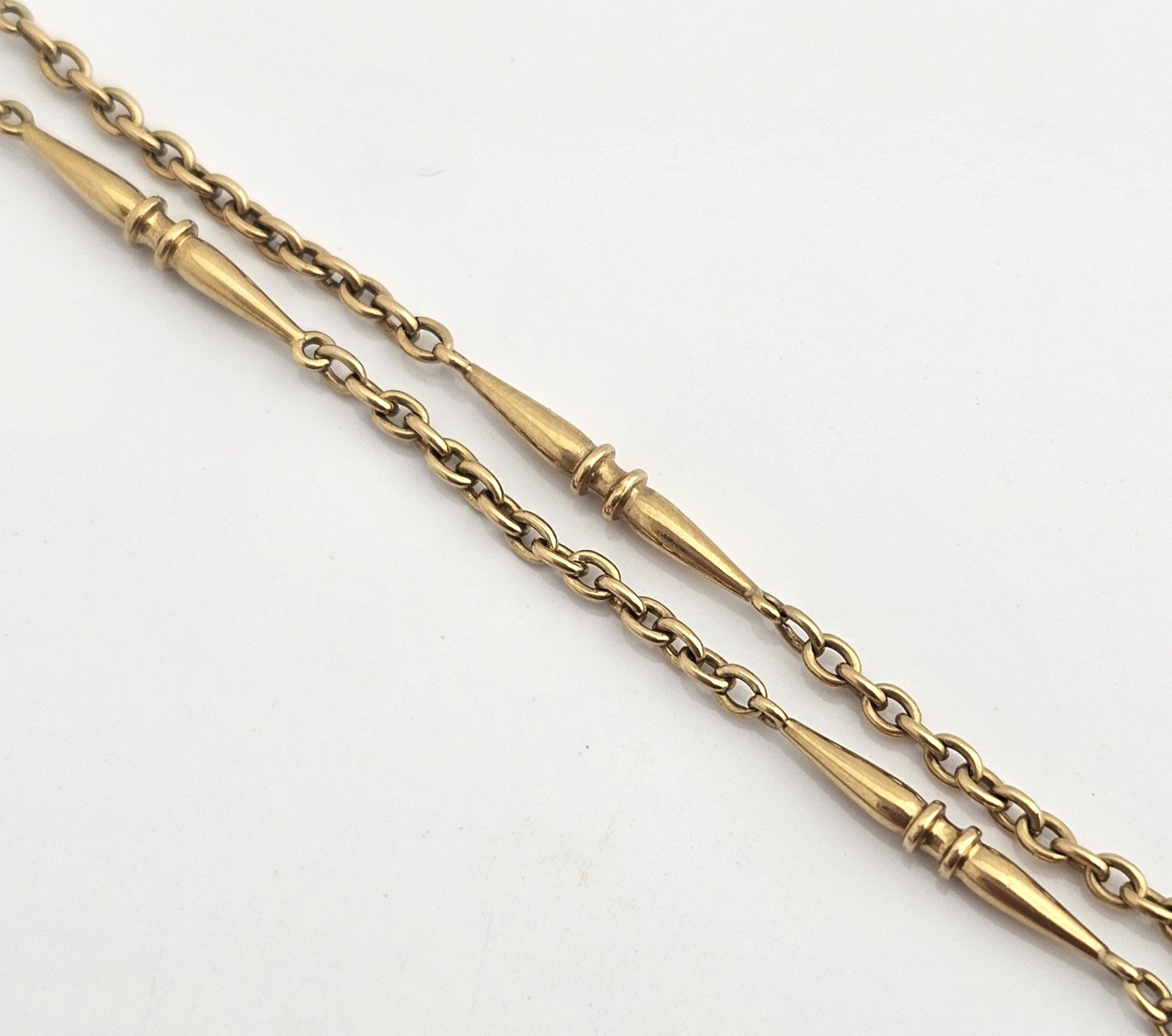 14K Gold Art Nouveau Demantoid Garnet Pearl Snake Serpent Necklace Antique 22in