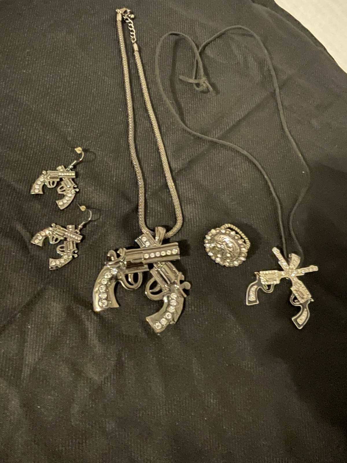Lot Of Jewelry 2 Pistol Themed See Pictures Details/Wear