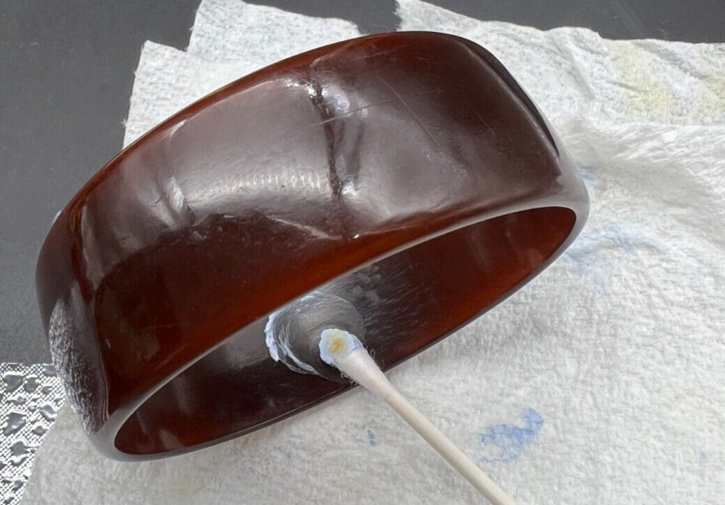 Vintage Burgandy Bakelite Bangle Bracelet Tested 30g
