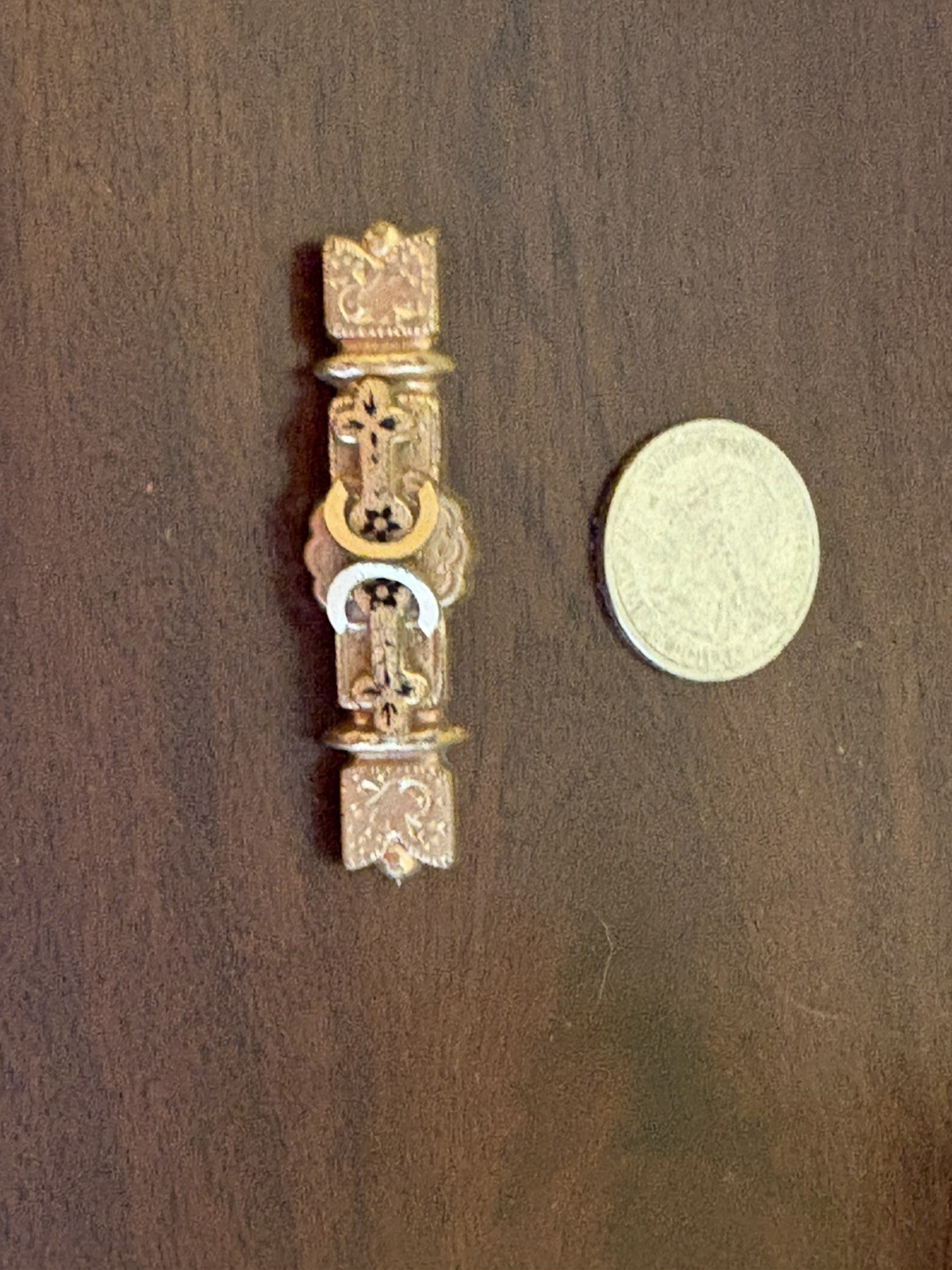 Antique Victorian-Era Gold-Filled Bar Brooch