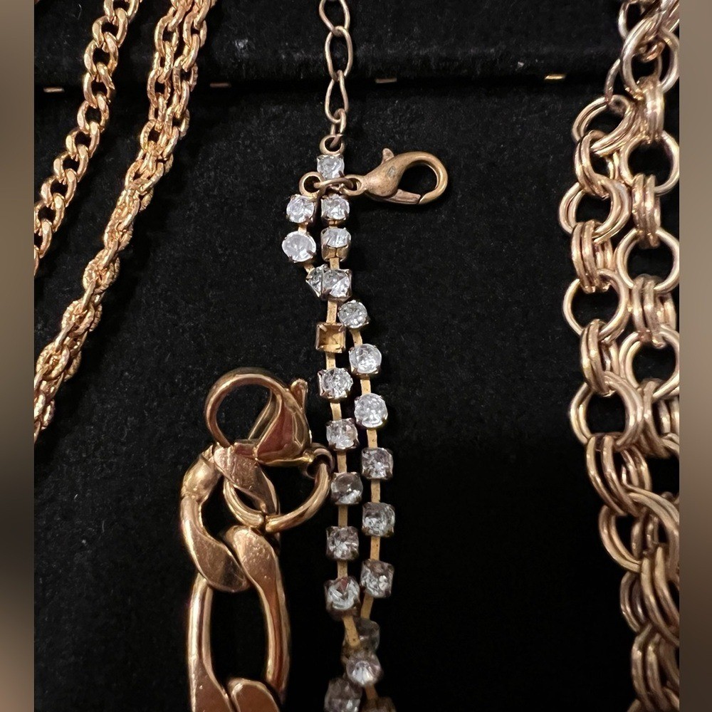 Vintage & Modern Gold Tone Gold Plated Necklace & Bracelet Lot 38