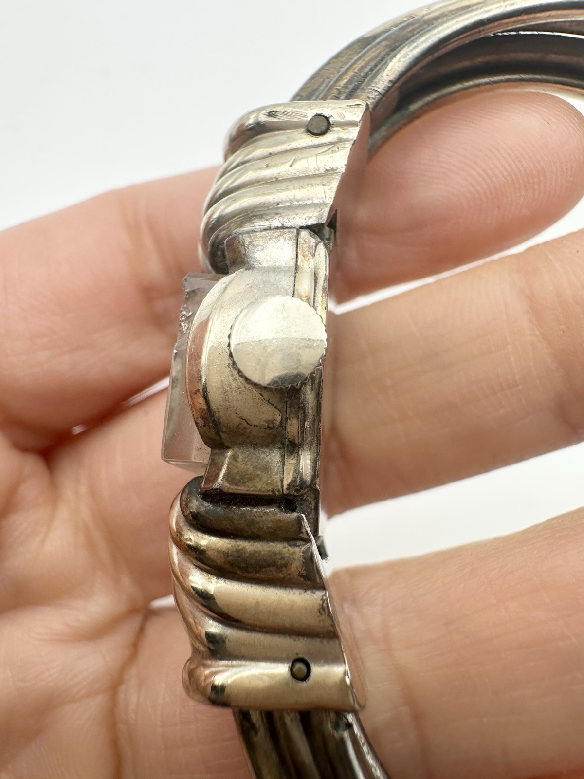 Vintage 10K Gold Filled Benrus cuff Bracelet wristwatch 6” READ