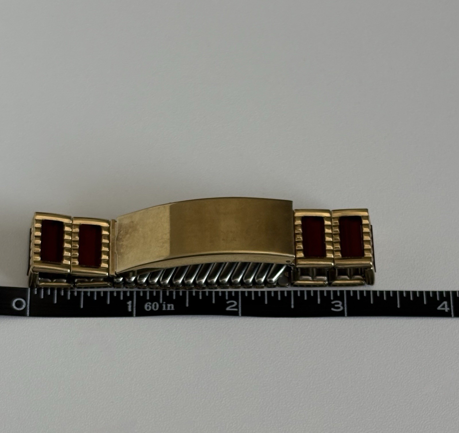 Spiedel 10k Gold Filled ID Hidden Secret Photo Bracelet 1950s MCM Expandable VTG