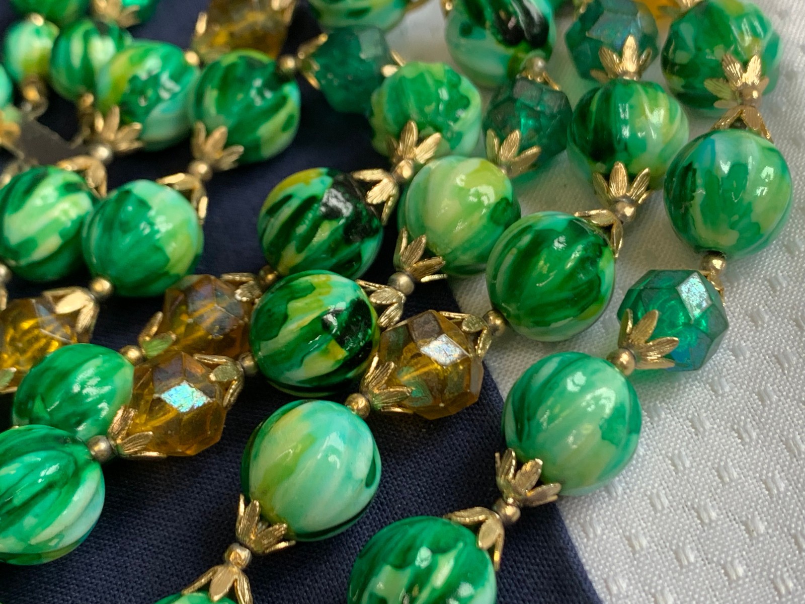 Vtg Costume Jewelry Lot Heidi Klum Trifari Rhinestone Pearl Lucite Bead