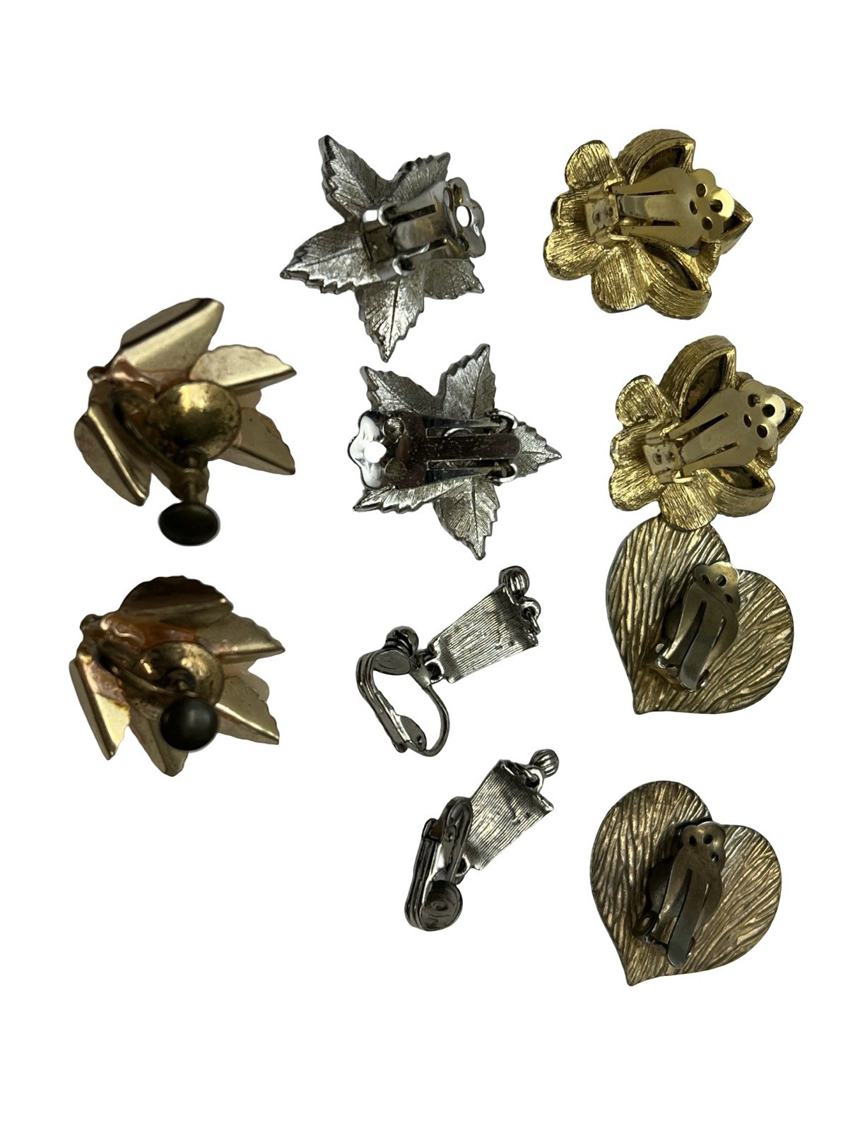Vintage Costume Jewelry Clip On Earrings Trifari Japan Hong Kong Lot of 14