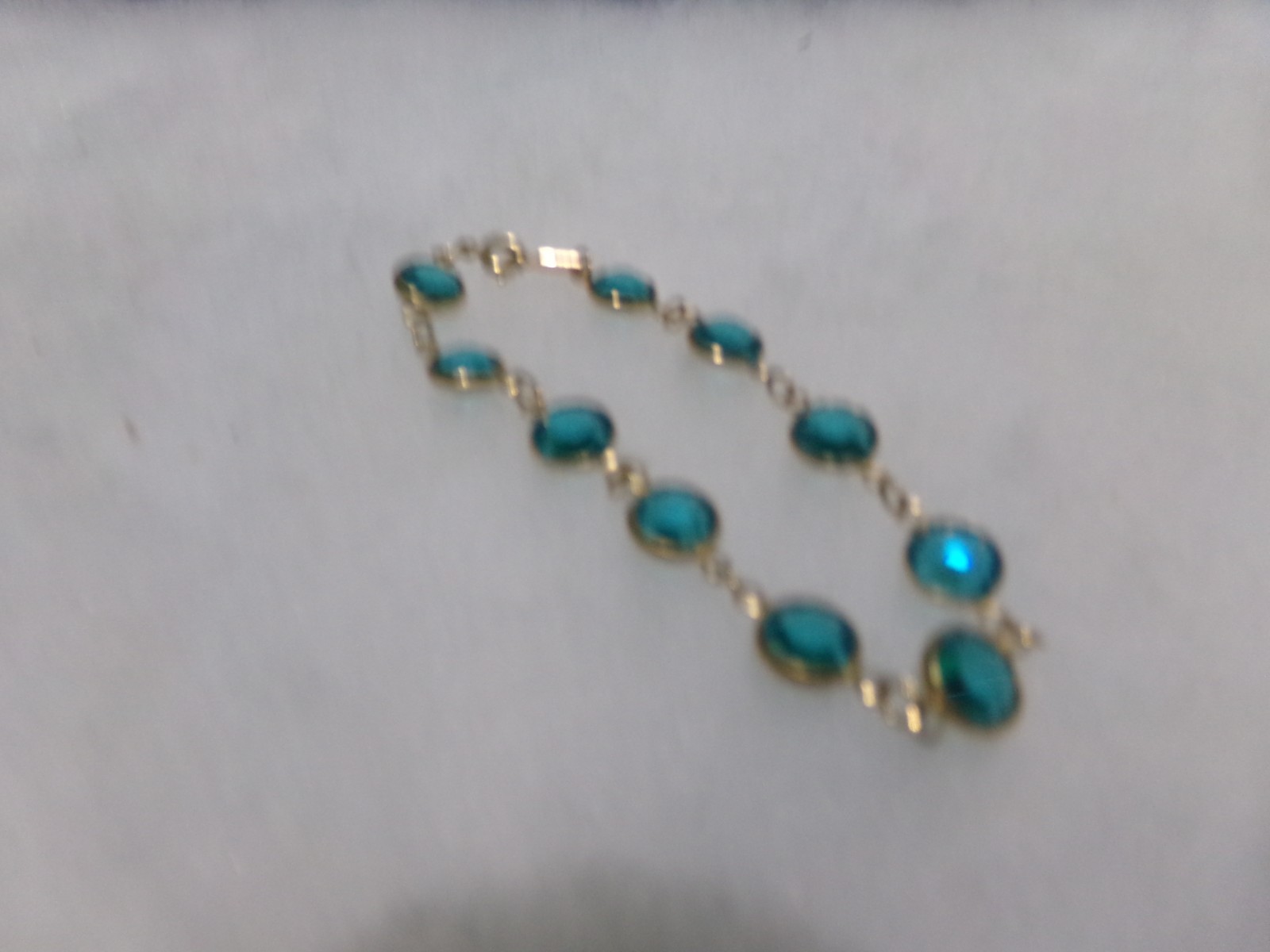 VINTAGE SIGNED SWAROVSKI BEZEL CRYSTAL BRACELET