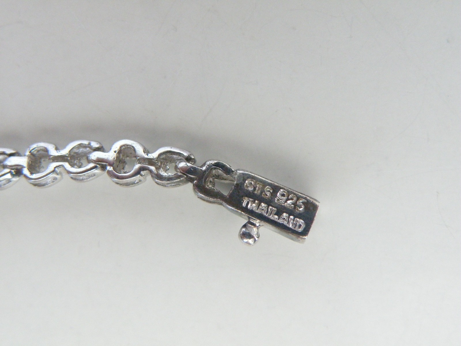 Vintage Sterling Silver 925 Natural Iolite Link Chain Tennis Bracelet Fits