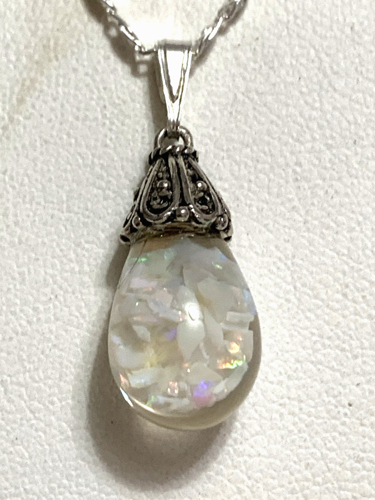 HOLIDAY SALE* ANTIQUE COLOSSAL 21MM FLOATING OPAL NECKLACE STYLE#1A-Sterling