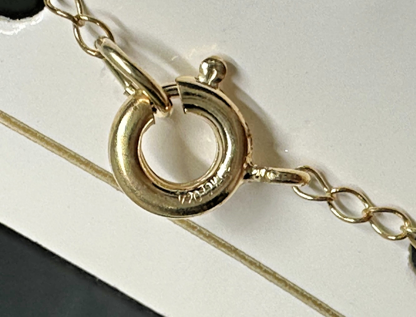 NEW OLD STOCK 1/20 12K 24″ DAINTY CHAIN NECKLACE ON ORIGINAL CARD N433