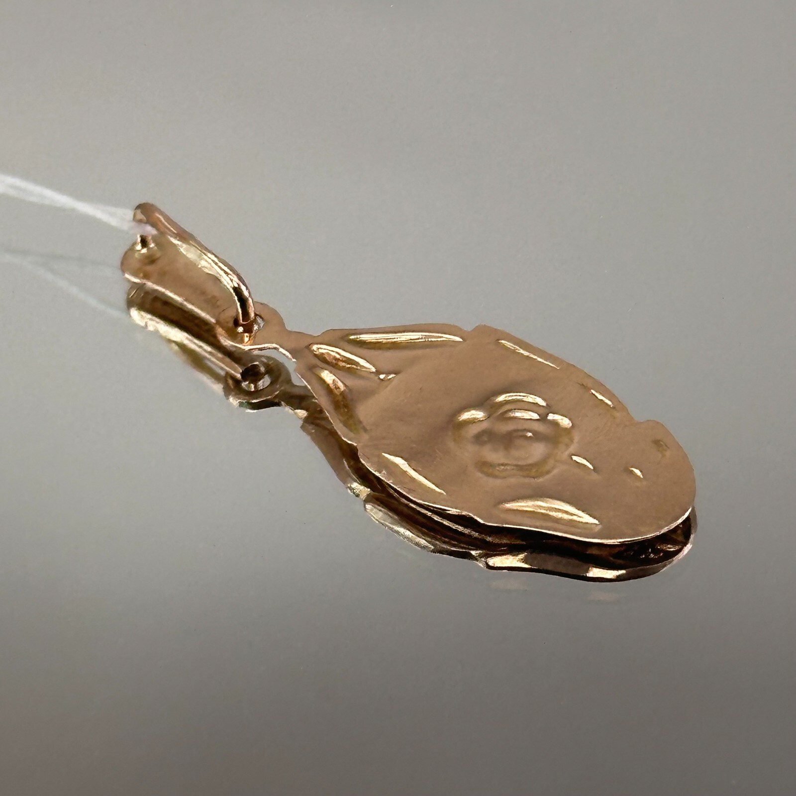 USSR Vintage Original Solid Rose Gold Pendant 583 14K Lviv Ukraine 1977 1,40 g.