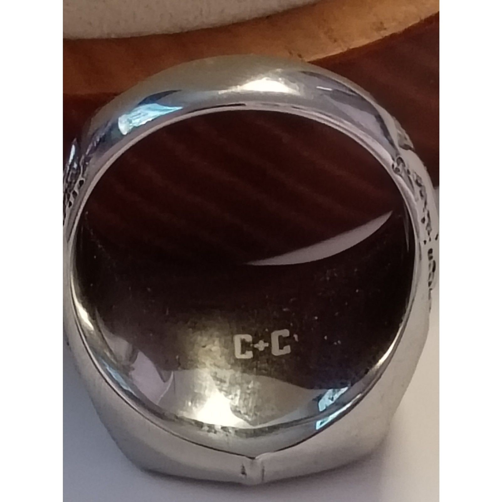 Clocks + Colours Men’s Stainless Steel Tortuga Bikers Ring Size 11