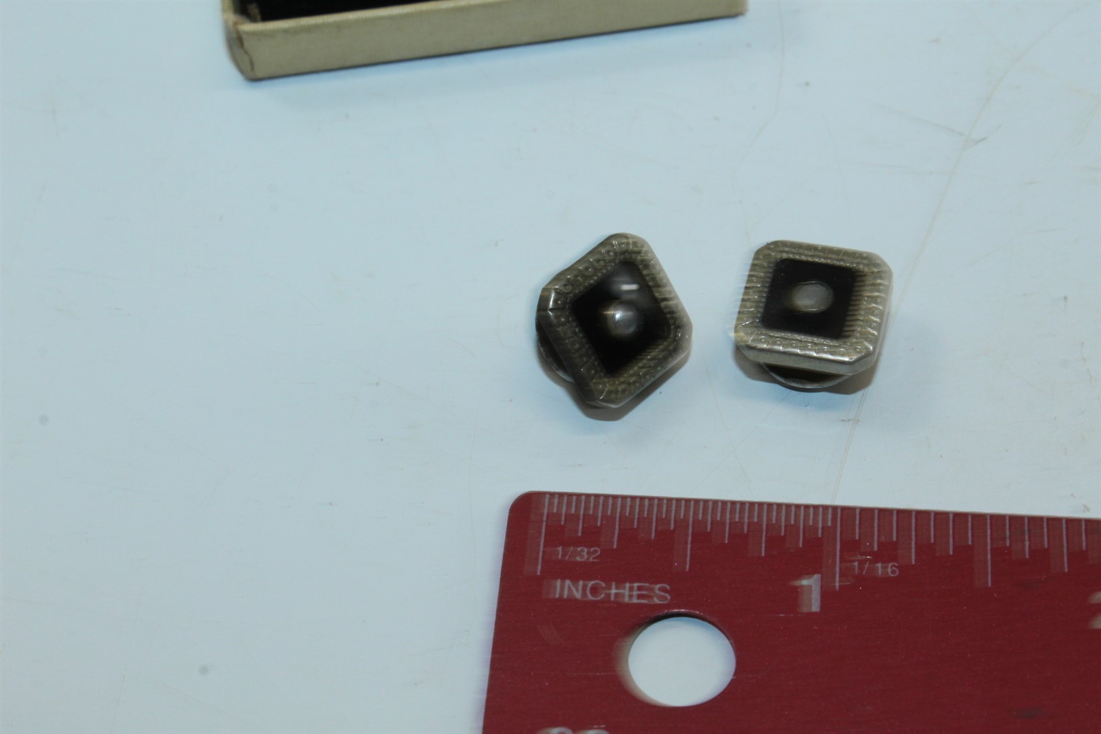 Vintage Snap Cufflinks Silvertone Alloy