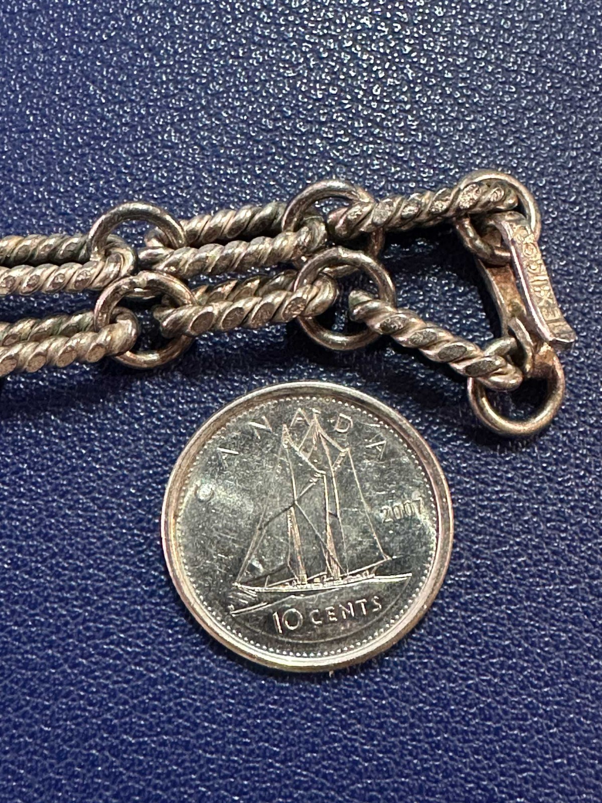 1980s Vintage Taxco Mexico 24″ Sterling Silver Chain 35.26 Grams