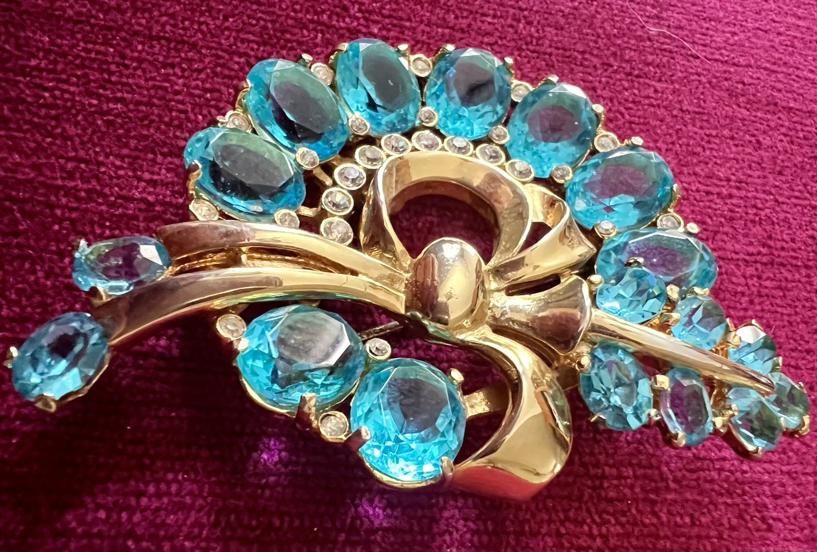 STUNNING VINTAGE RETRO DECO STYLE SIGNED WEINBERG NEW YORK VINTAGE BROOCH