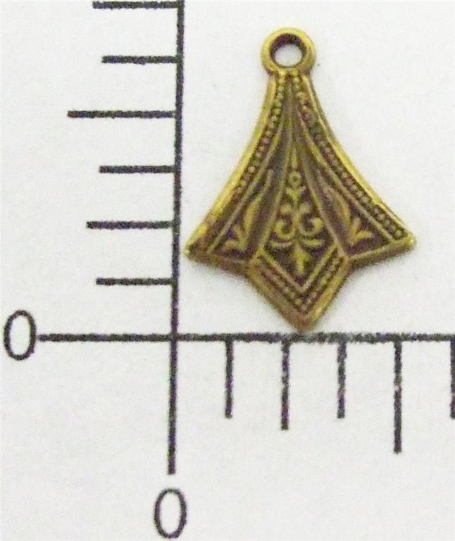 18893 4 Pc. Brass Oxidized Victorian Dangle Jewelry Finding Charm