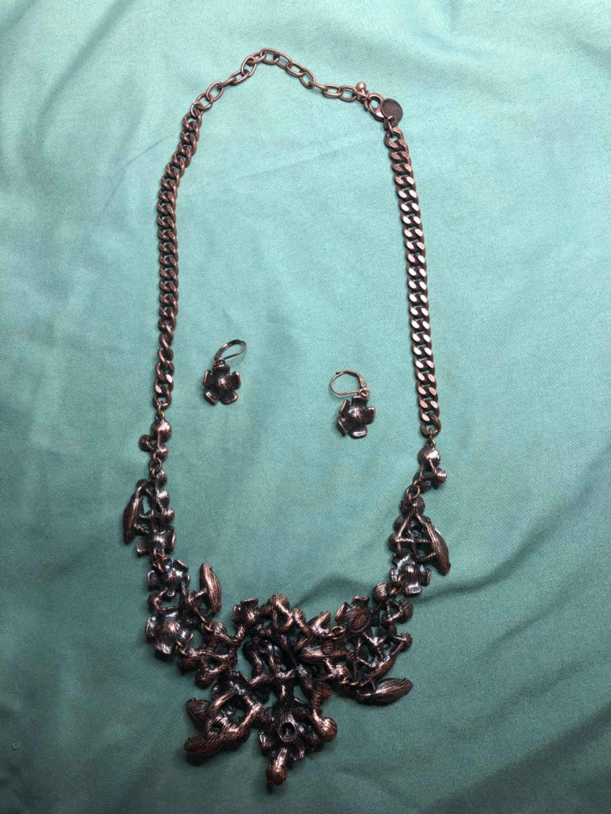 Joan Rivers XXV Classics Collection Necklace Earring Set Enamel Rhinestones
