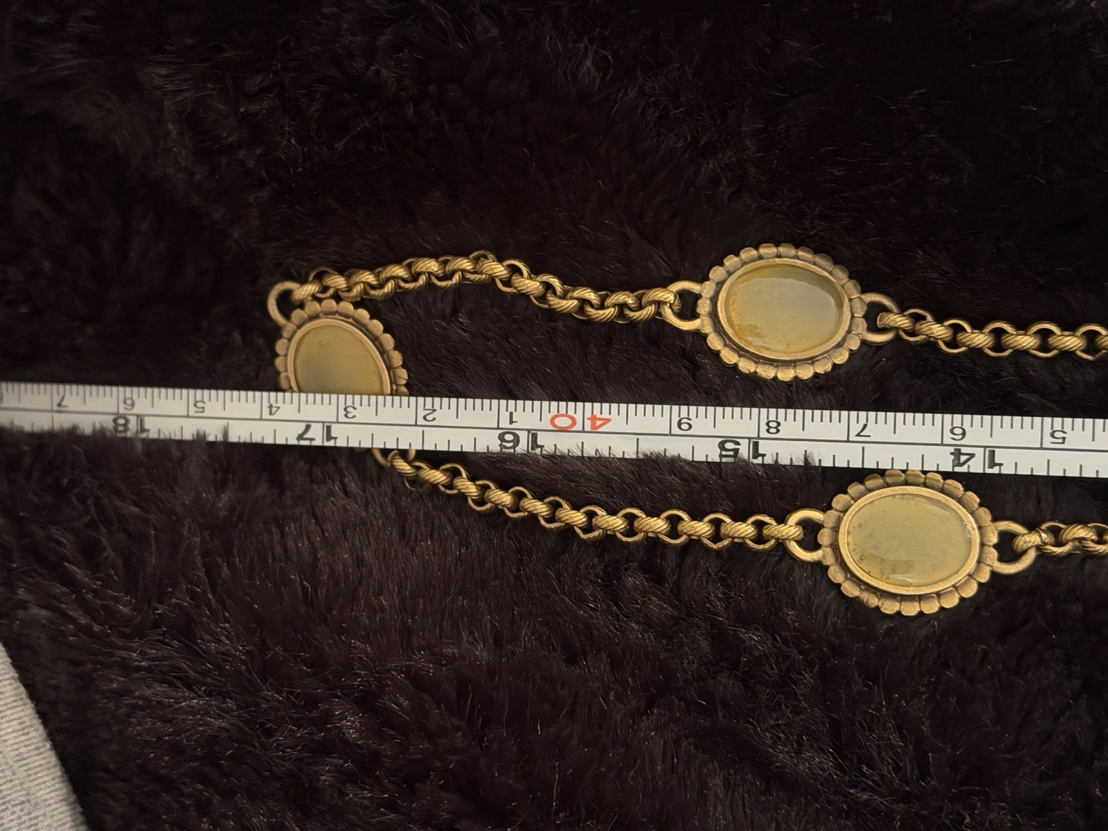 YSL Green Enamel Flapper necklace