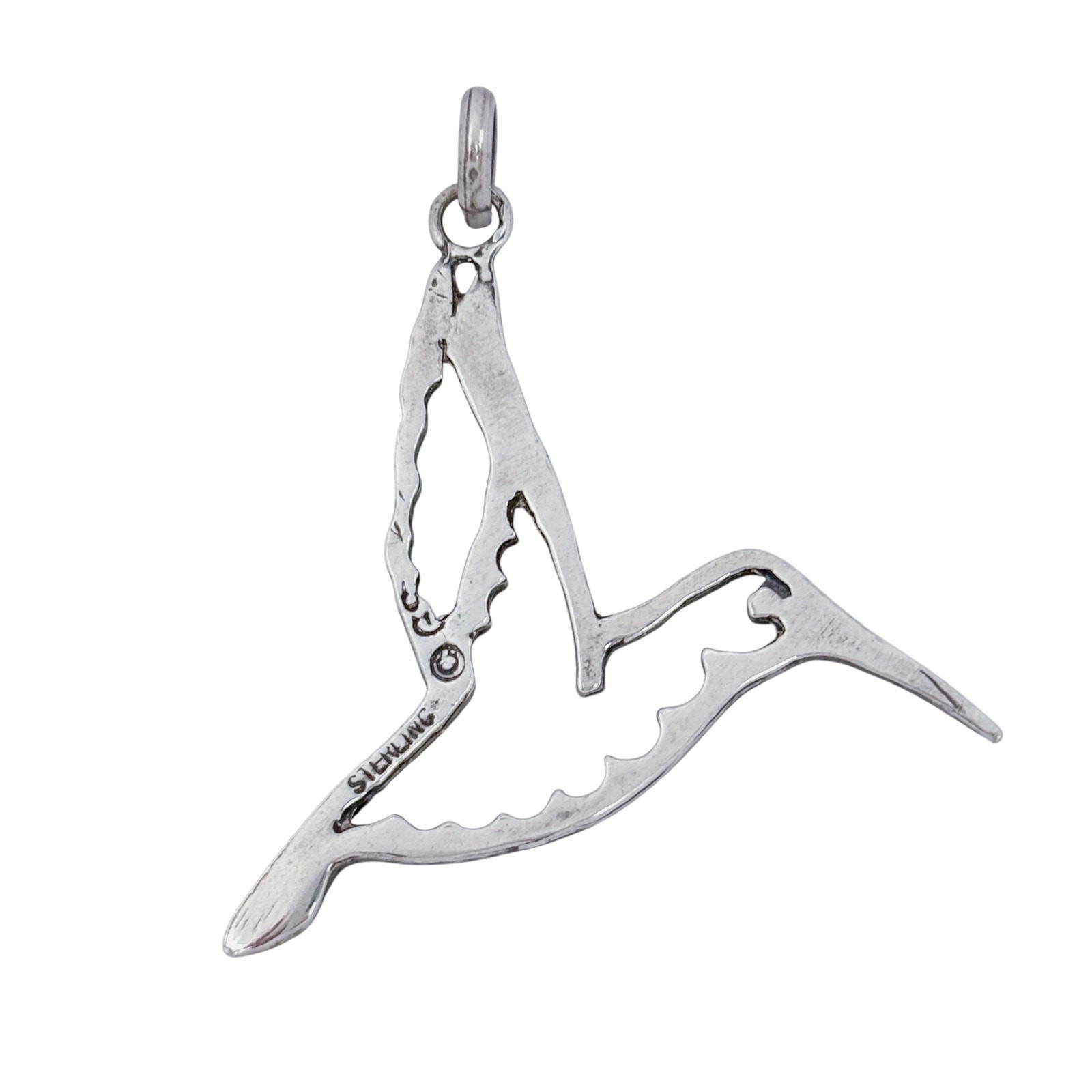 Vintage Sterling Silver 925 | Hummingbird Outline Pendant
