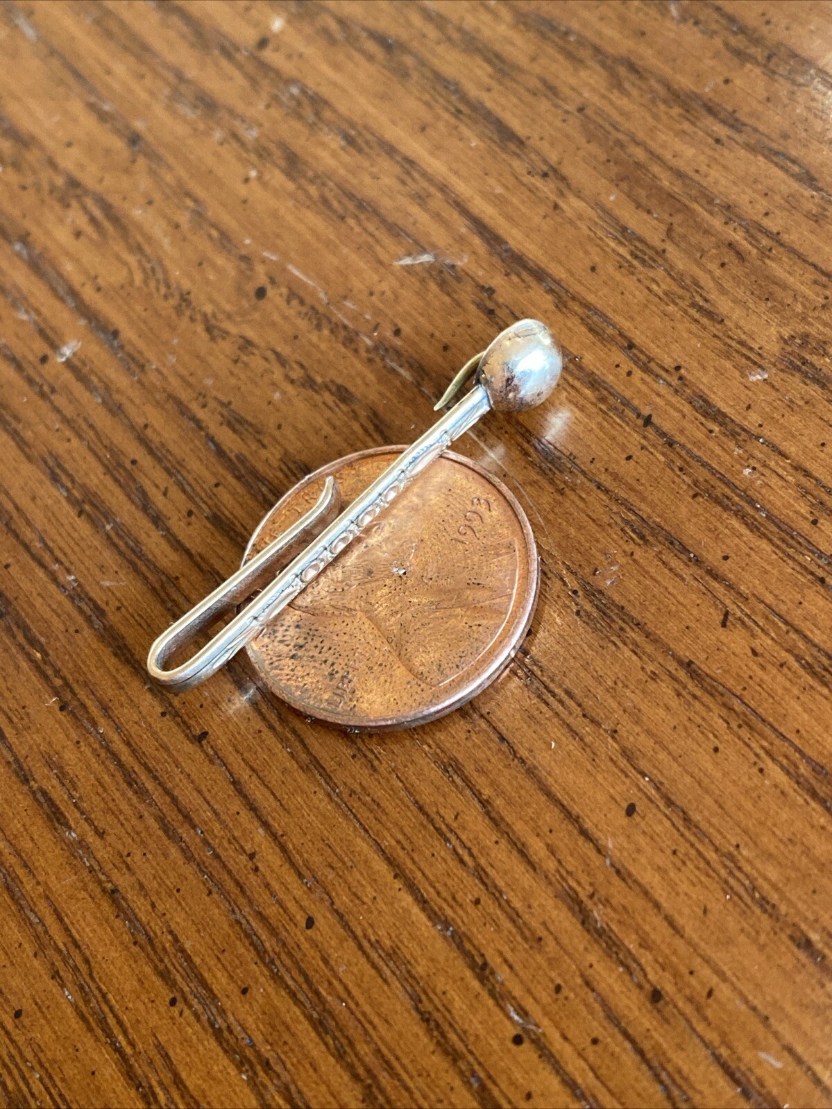 Antique Gold Plate pat’d oct 4th 1887 Bar Clip Hook Slide Clasp Pocket Shirt Tie