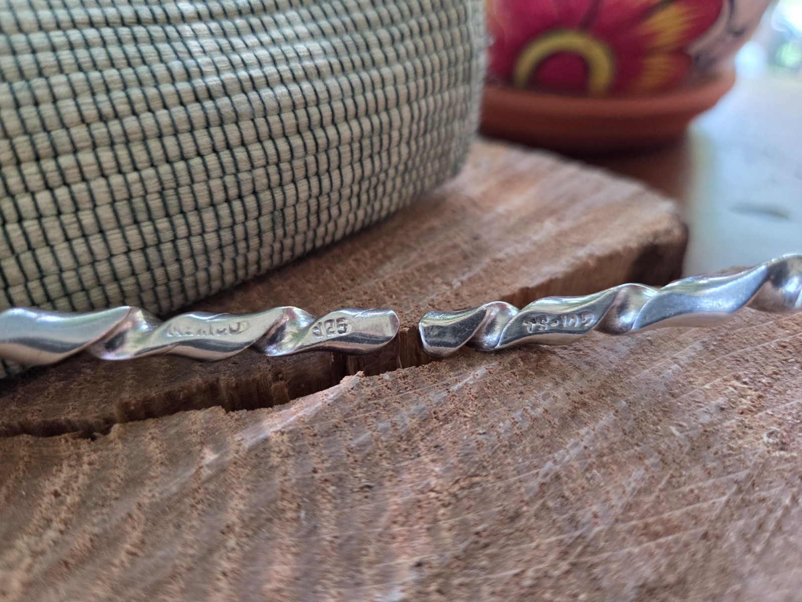 VTG Mexico 925 SS Collar Cuff Twist Necklace