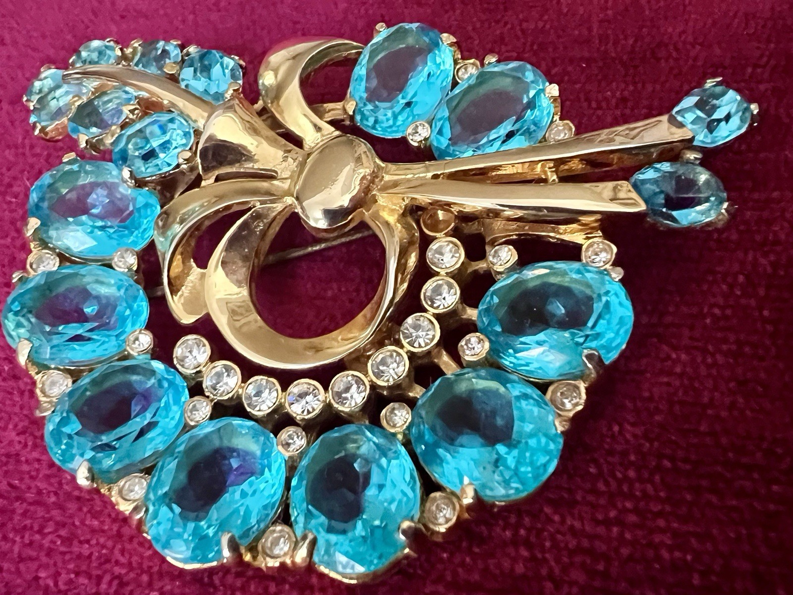STUNNING VINTAGE RETRO DECO STYLE SIGNED WEINBERG NEW YORK VINTAGE BROOCH
