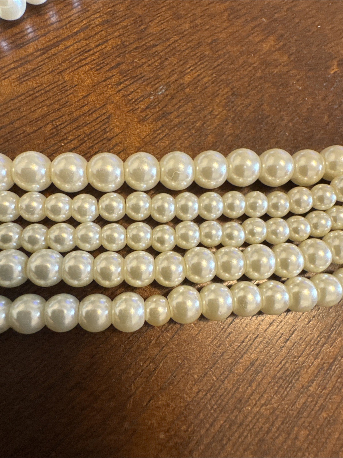 J. Crew Faux Multistrand Faux Pearl Chain Necklace 23” Pearl Strands 4”-5”