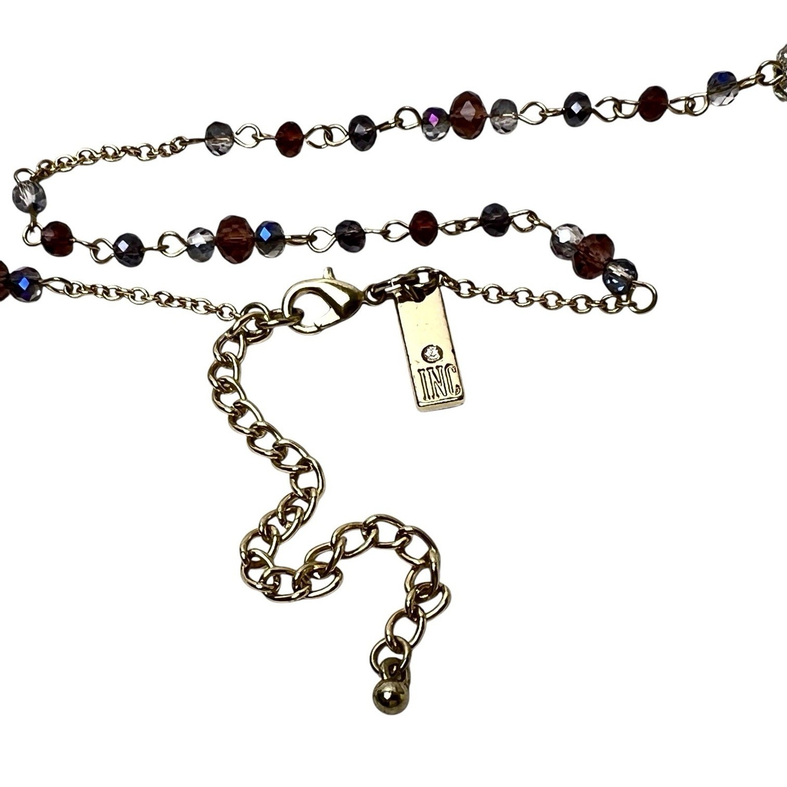 Rhinestone Necklaces Lot 2 Translucent Purple Black Faceted Sparkly Beaded Long