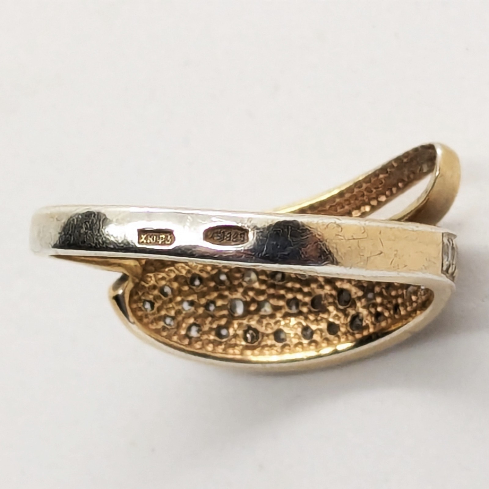 Vintage Elegant RING Silver 925 with Chic Inserts -size: 10.25US (19.8mm) | #65