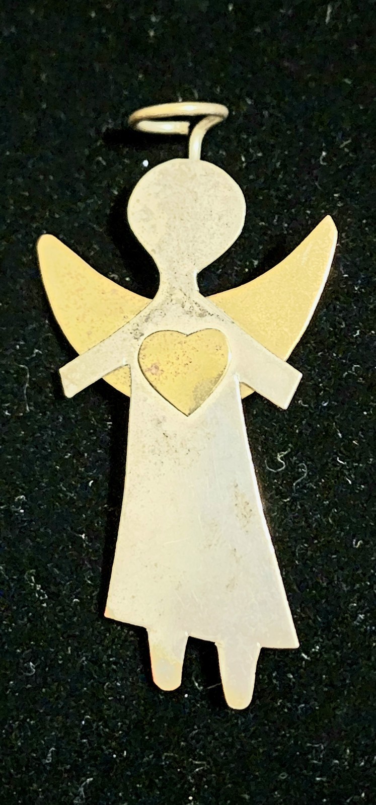 Retired Silpada S0128, Sterling Silver, 925, Mixed Metal Brass Angel Pin Brooch