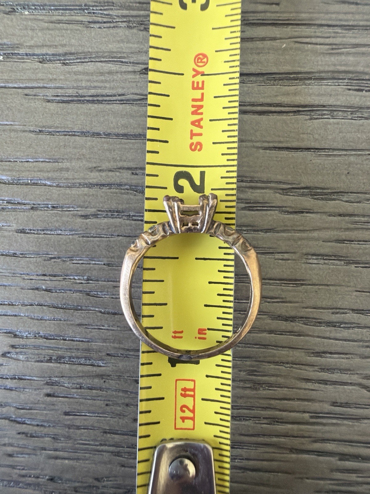 Vintage 14K RGP Rolled Gold Plate Ring Setting Missing Stone Engagement