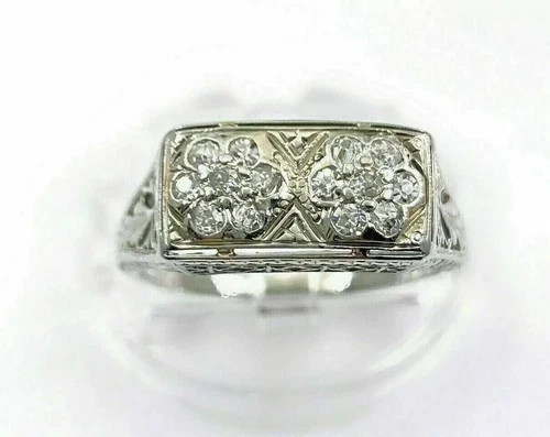 Art Deco Style 2.55Ct Round Cut Lab Created Diamond 925 Silver Anniversary Ring