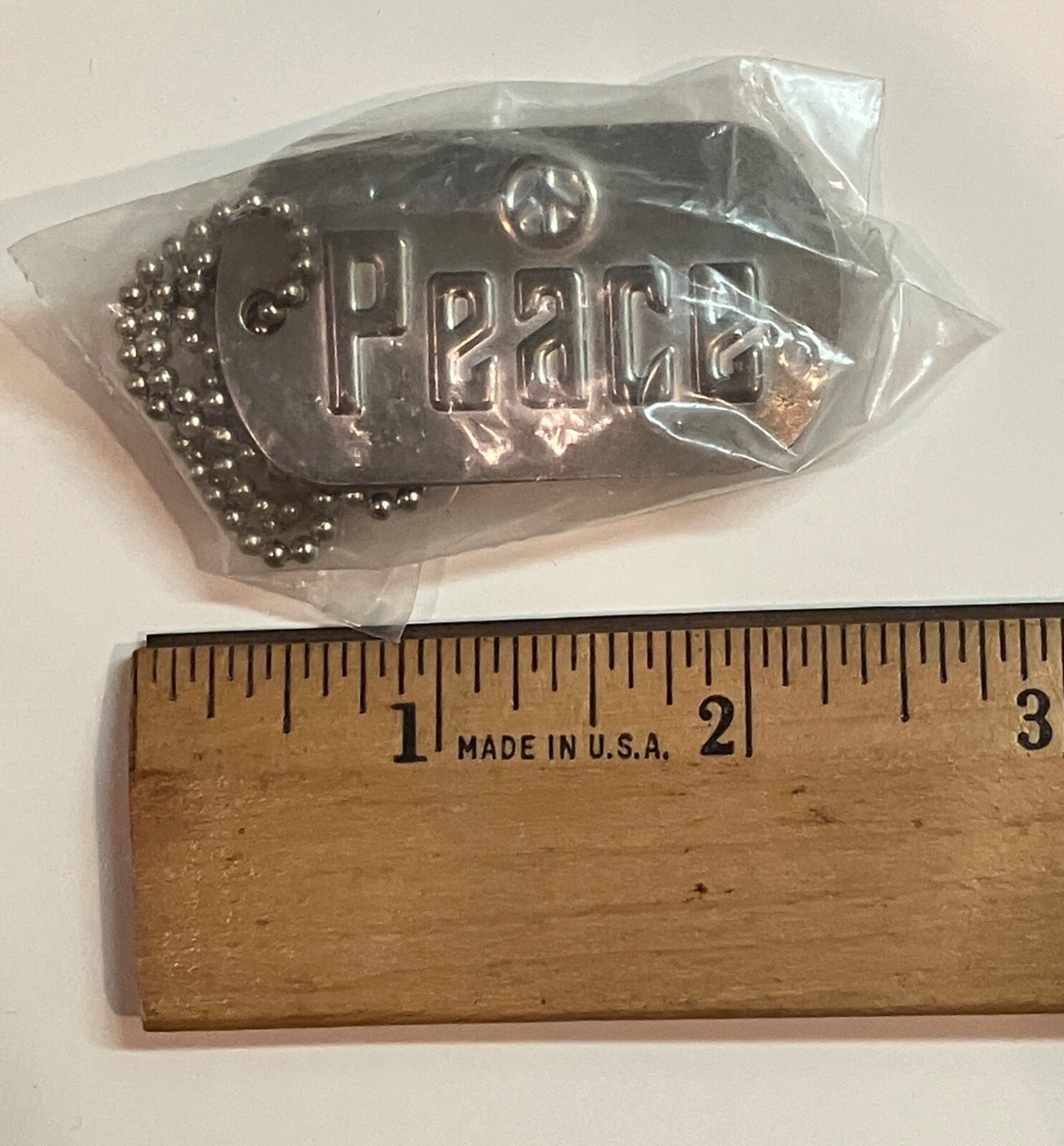 LOT 40+ VINTAGE 1960s Hippie Peace Love Dog Tag Necklace NOS Under $5 Each Bulk