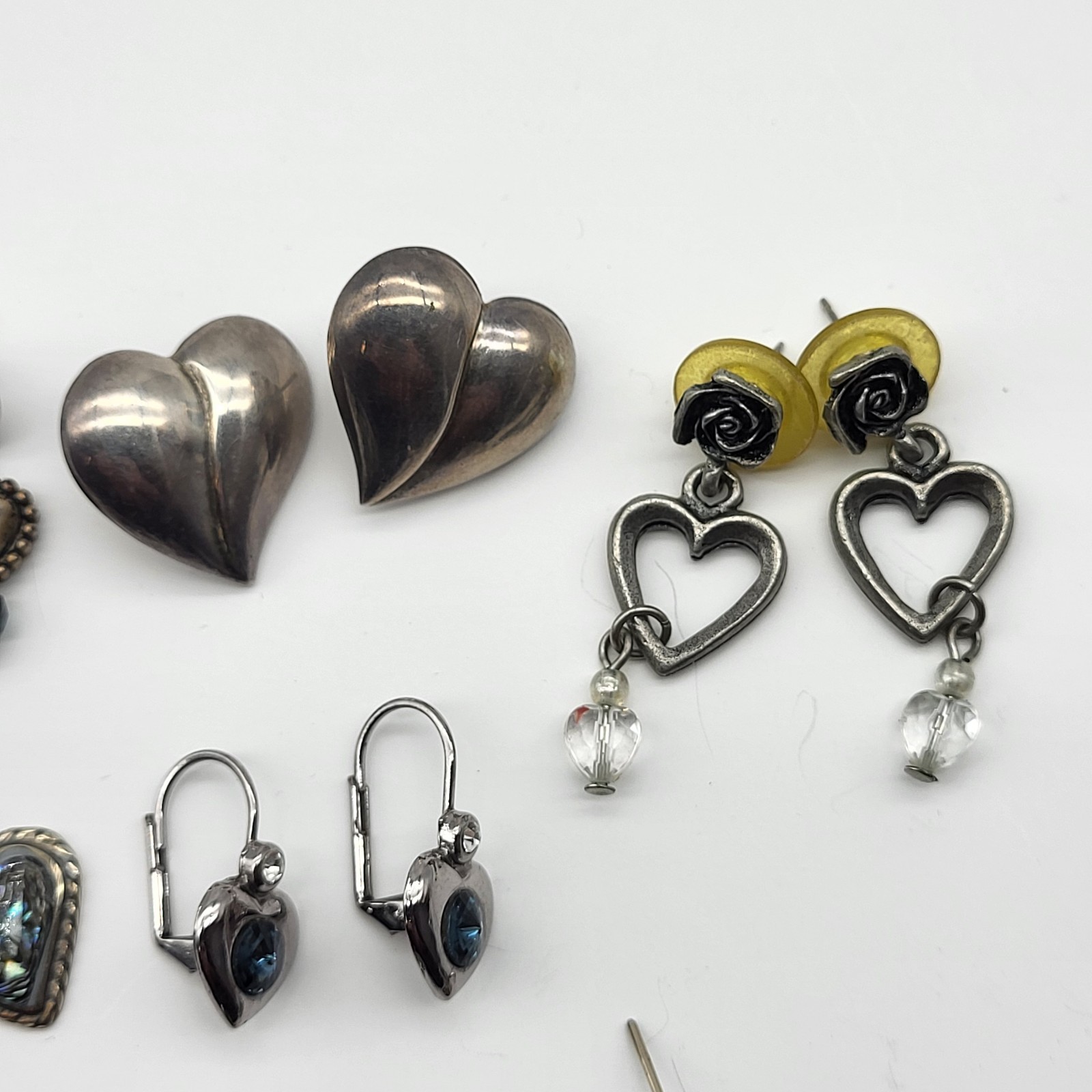 Fabulous Heart earrings Lot Collection Pierced stud dangle Anniversary Love