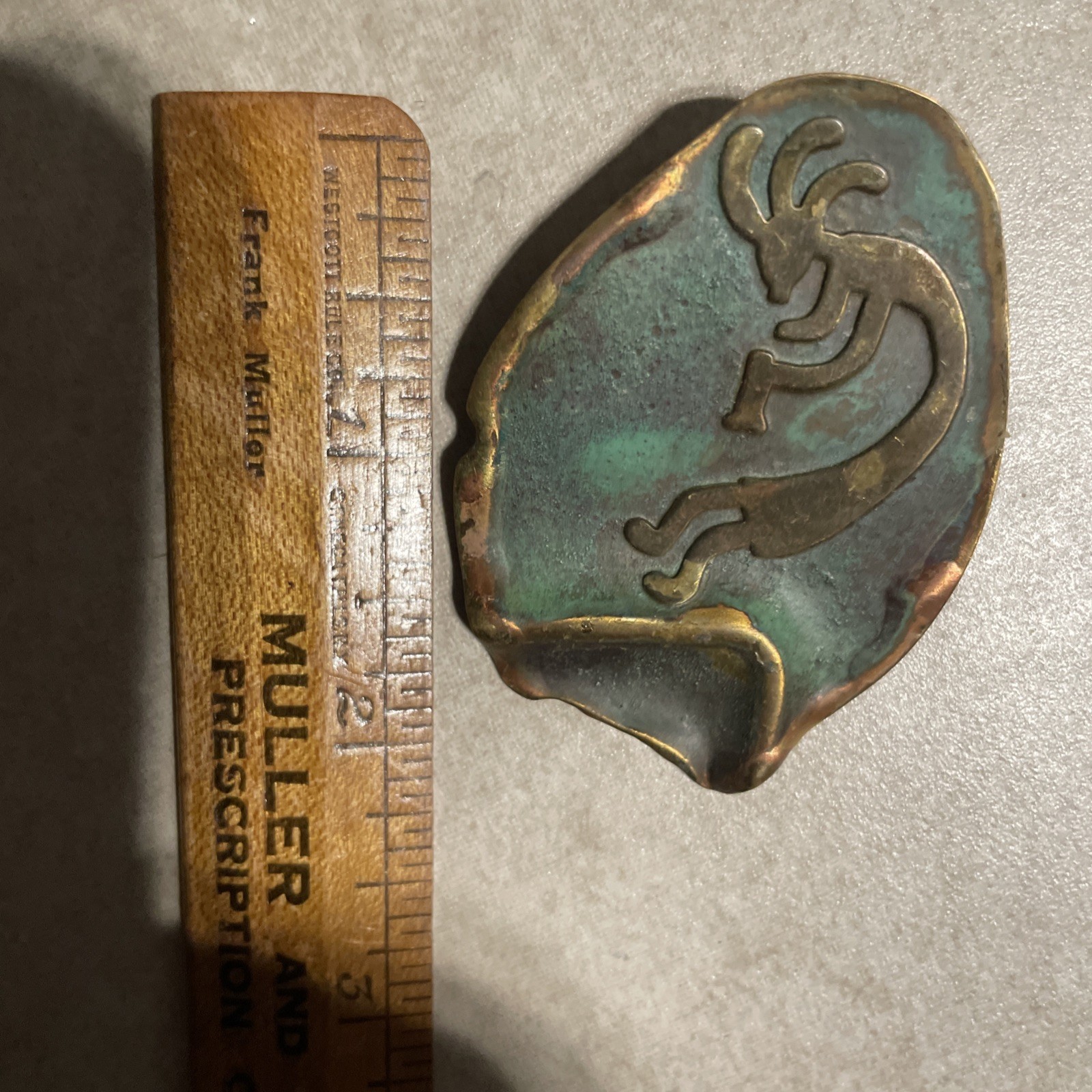 KOKOPELLI Copper Brooch See Pictures