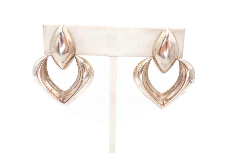 Vintage Sterling Silver 925 Clip On Earrings