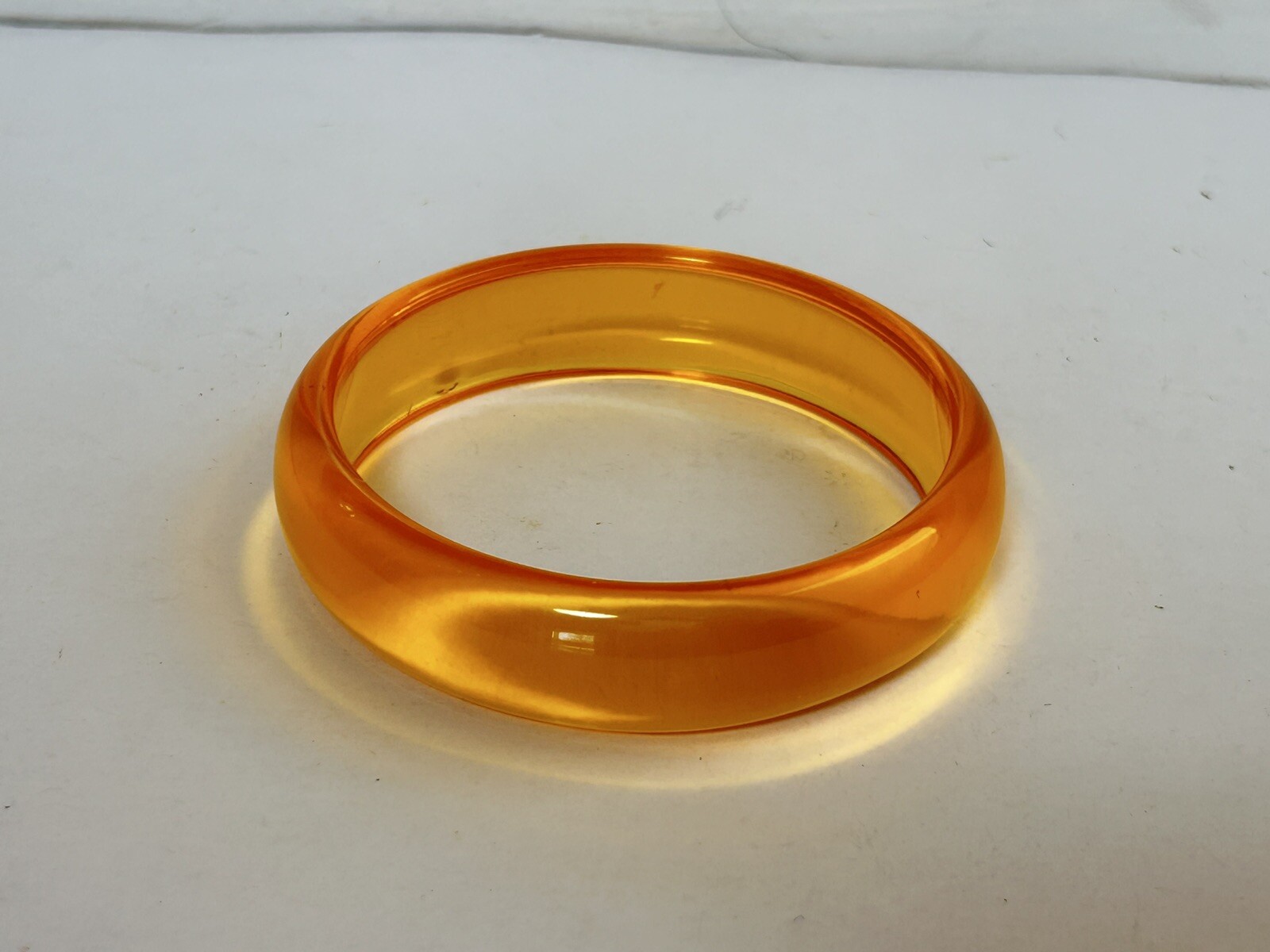 Vintage ‘80s Sunny Lemon Lucite Acrylic Yellow Transparent HiLo Bangle