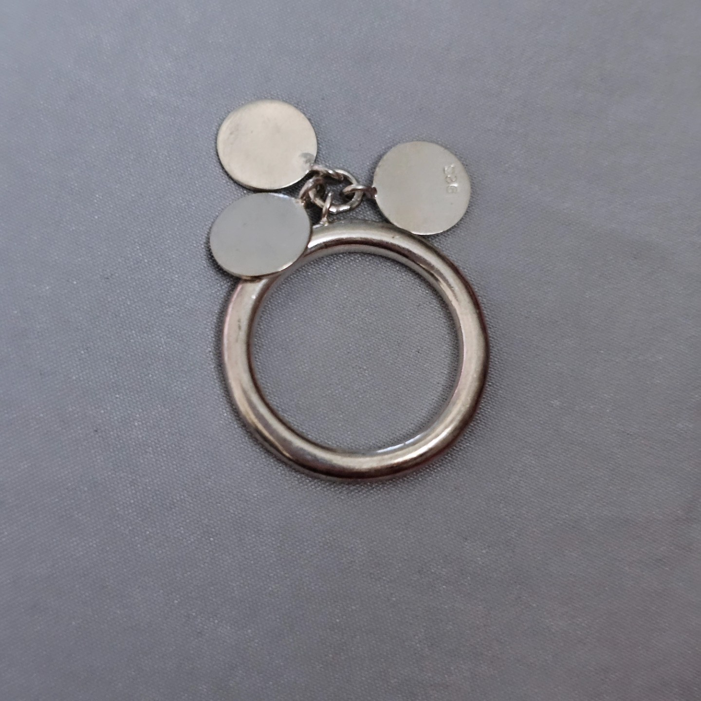 Vintage 925 Sterling Silver Charm Ring Size 5 Yes No Maybe