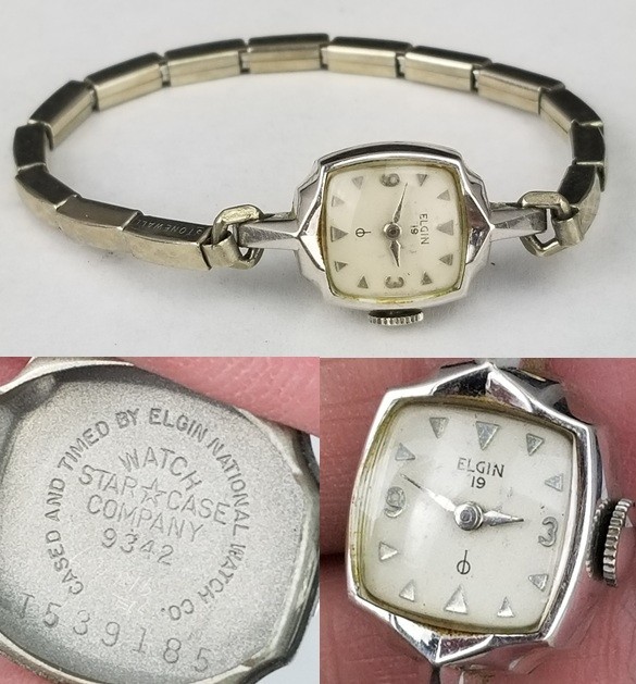 Vintage Elgin watch womens 19J Star Watch Case Co 10k rgp GOLD Wrist WORKING!