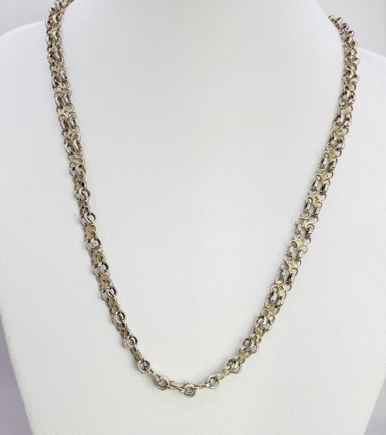 Mirror Link Sterling Silver Chain 25in (19.94g)