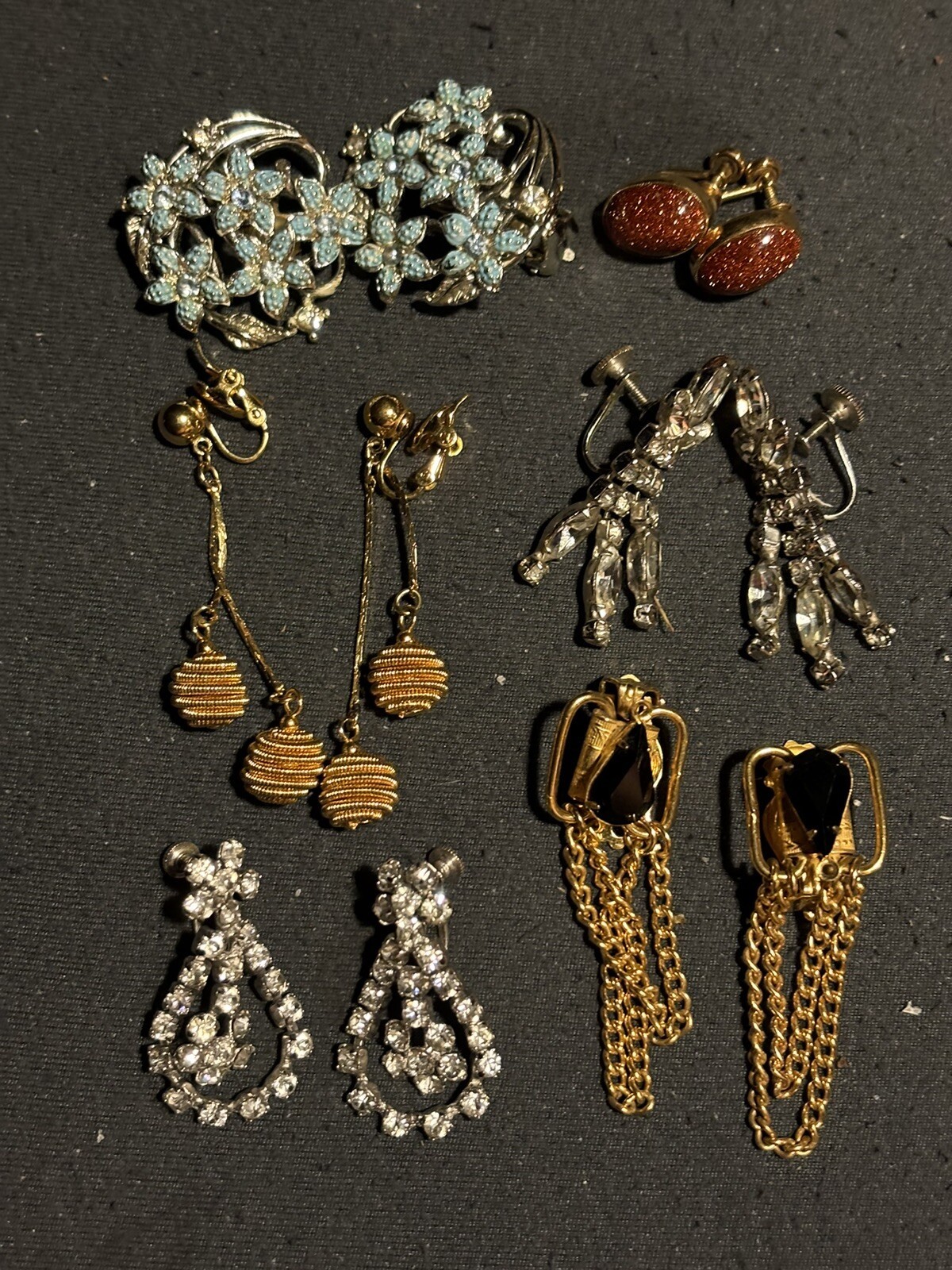 Vintage Lot of 6 Pair of Earrings Robert Coro Star Kramer NY