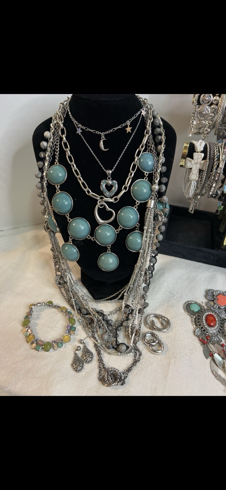 187 PC Boho Southwest Jewelry Lot Western Festival Artisan Statement Y2K
