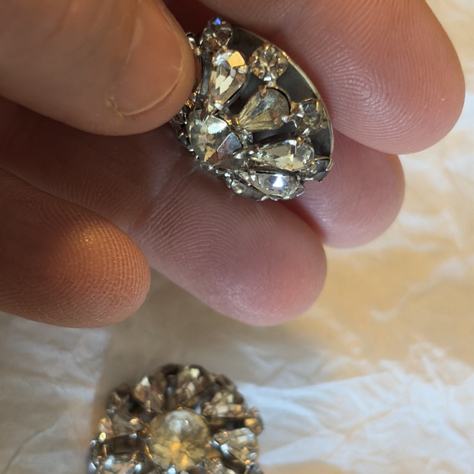 Vintage Fred Block Earrings-circa 1930-50, Older Earrings That Still Sparkle