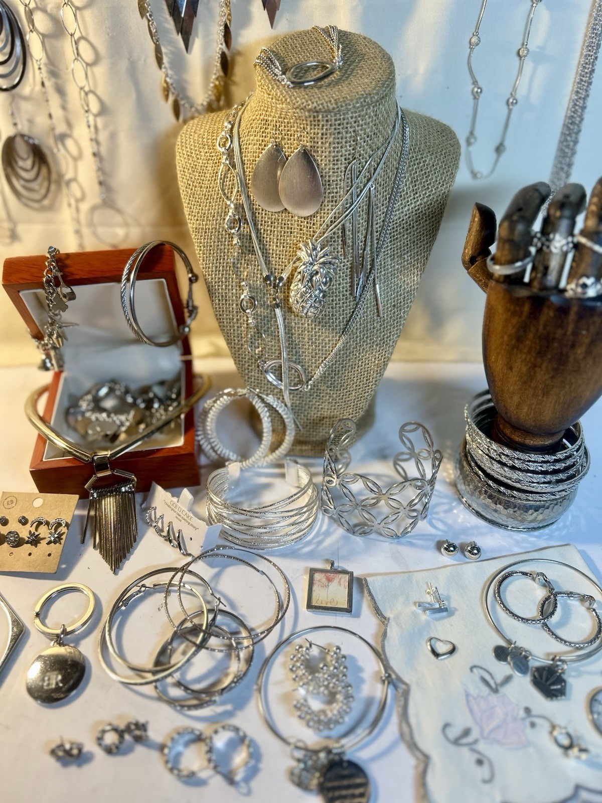 Grandma’s VTG to Mod Estate Silver-tone Jewelry Lot 100+ Pieces, Some Signed/NWT