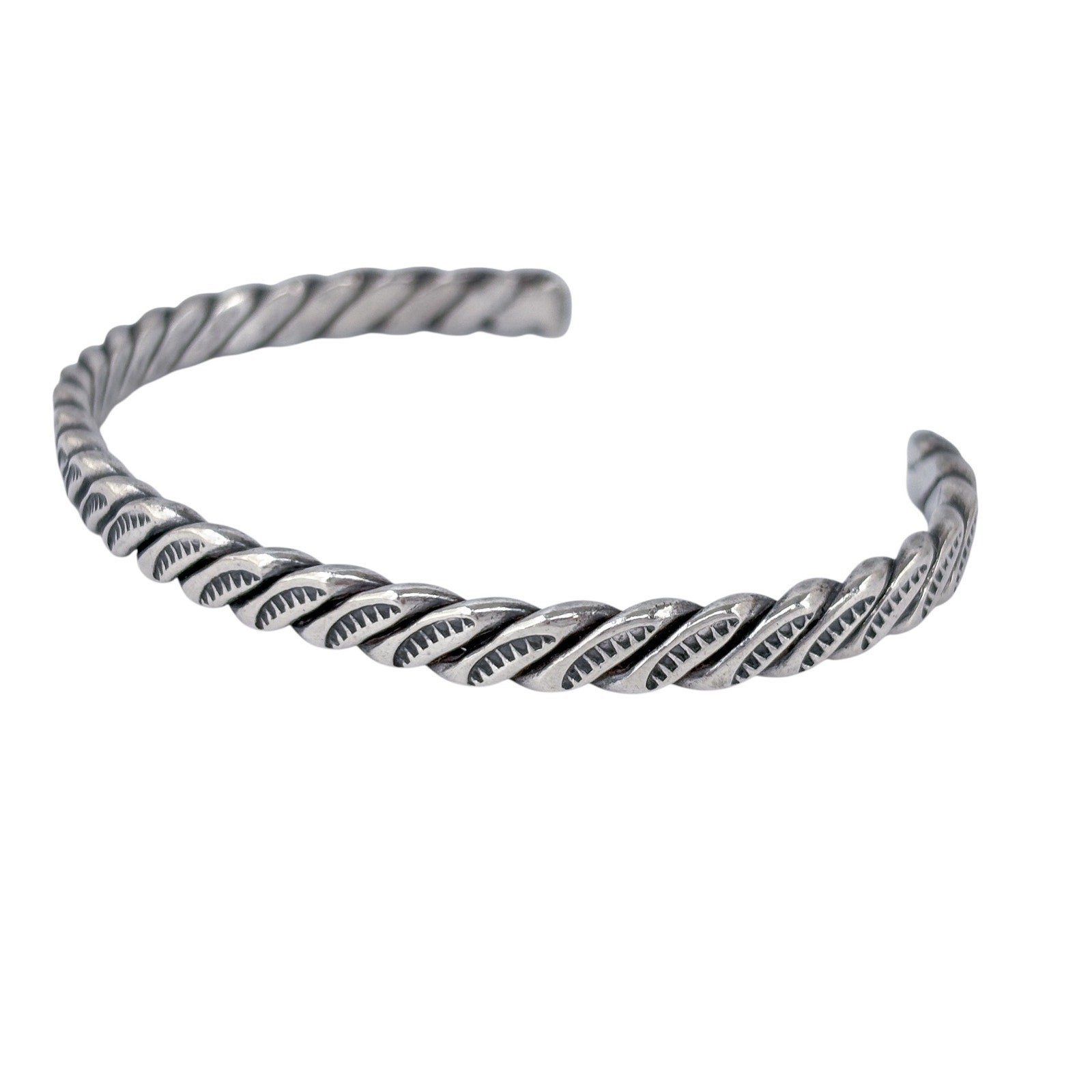 Vintage Southwest Hand Tooled Cuff Bracelet | Vintage Sterling Silver 925 | 6.5″