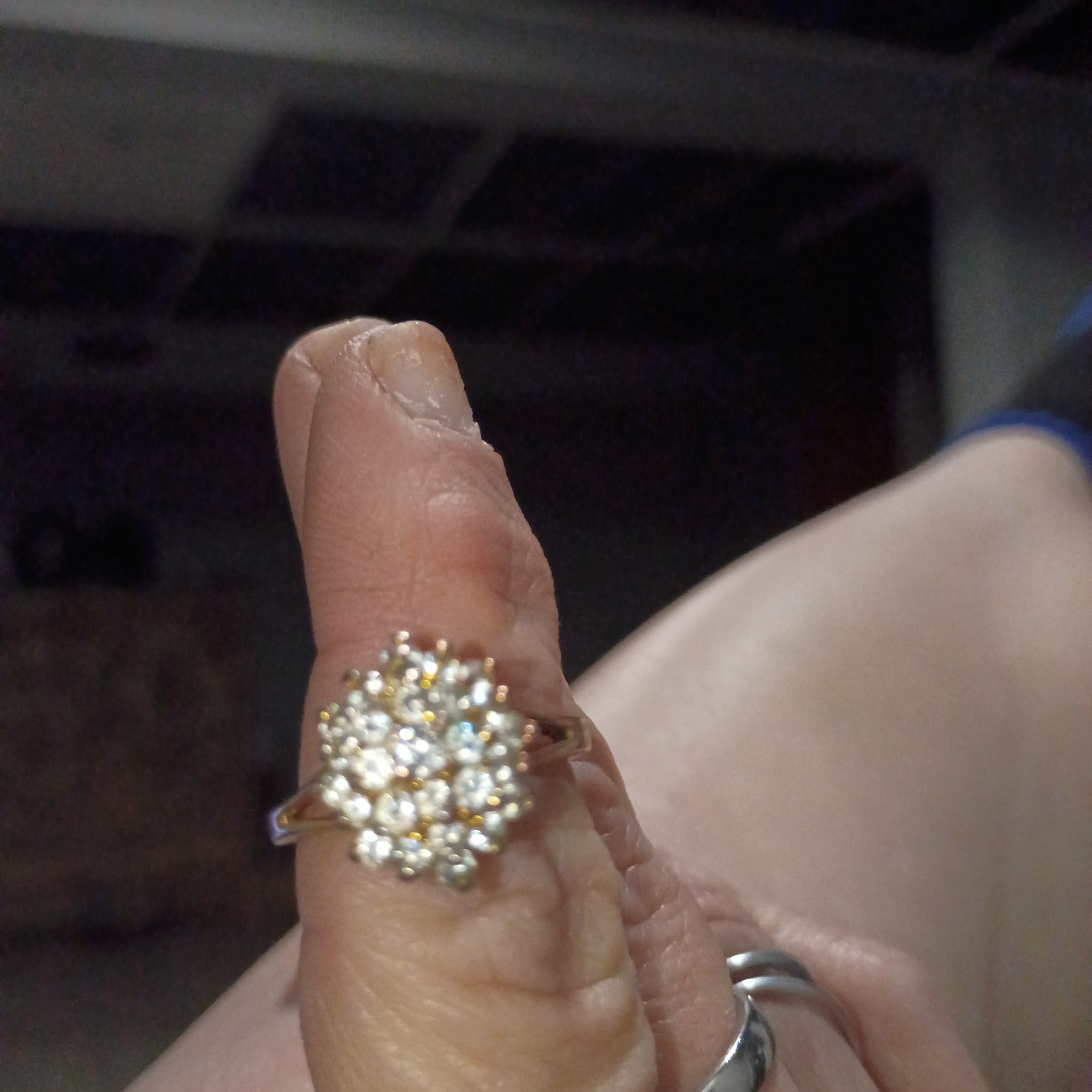 2 Ct Round Lab-Created Diamond Women Cluster Wedding Ring 14K Yellow Gold Plated